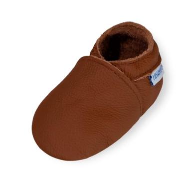 Imagem de YIHAKIDS Mocassim de Couro Macio para Bebês Unissex 0 – 36 meses, Marrom, 6-12 Months Infant