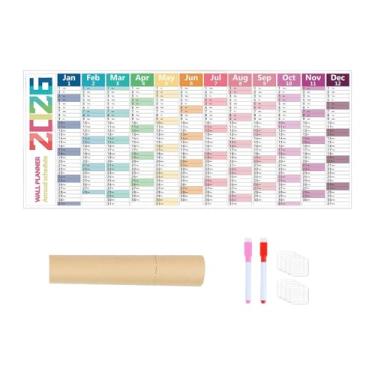 Imagem de harayaa Calendário de parede 2026, planejador de parede, planejador anual, enfeite de 12 meses, calendário mensal vertical para casa, festival de primavera, Style a