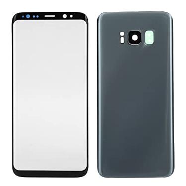 Imagem de RiToEasysports Conjunto de Substituição do Vidro Frontal Traseiro No S8, Conjunto de Novas Peças de hortelã para Reparar Telas Quebradas, Adequadas para Usuários do S8 (Prata)