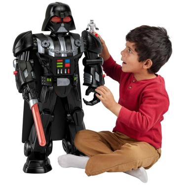 Imagem de Robô Darth Vader com Luzes e Sons, Inclui Stormtrooper de Metal como Chave para Crianças de 3 Anos ou Mais, Fisher-Price