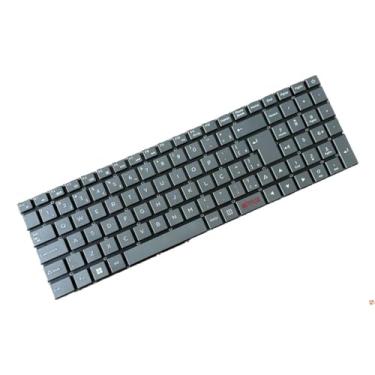 Imagem de Teclado para notebook para POSITIVO Motion Cinza 8240GI Brasil BR Preto Sem Moldura Novo