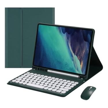 Imagem de Kit Capa para iPad 10ª Geração/11ª Geração: Capa para Tablet + Teclado com teclas redondas + Mouse
