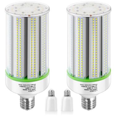 Imagem de Lâmpada LED 100W, 14000 Lumens, 5000K Branca com Base E26 E39, 2 Unidades, GTAREN, Branco
