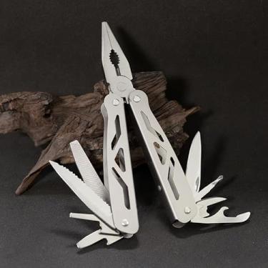 Imagem de Multiferramenta 11 em 1 com canivete de bolso, alicate de ponta agulha, presentes para homens, equipamentos de acampamento, caminhadas, reparo simples