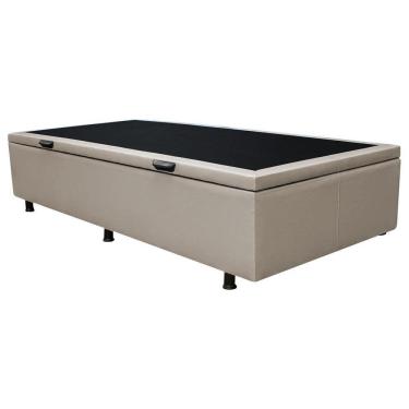 Imagem de Base Baú Para Cama Solteiro 88x188cm Liz S05 Sintético Bege - Mpozenato