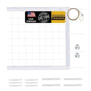 Imagem de Rede de voleibol YNSZAS Cabo de aço pesado de 14 x 0,9 pés