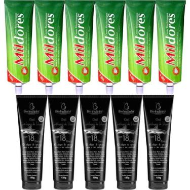 Imagem de Kit 6 Creme Mil Dores 100G 5 Gel Cartilagem De Tubarão 150G - Bio Inst