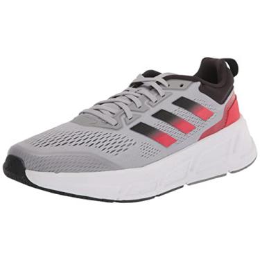 Imagem de adidas Tênis de corrida masculino Questar, Halo prata/vermelho vívido/preto, 13