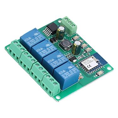 Imagem de KIMISS Módulo de relé Remoto WiFi de 4 Canais Com Controle de Aplicativo Móvel, Modos de Travamento Automático e Avanço, Placa de relé Residencial Inteligente para Automação e Gerenciamento Remoto