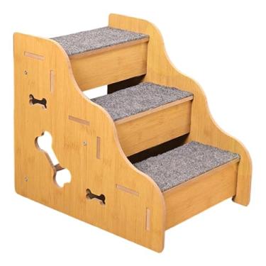 Imagem de predolo Escada para cães de pequeno porte, degraus para cama, conveniente, antiderrapante, para uso interno, degraus para sofá para cães e gatos, 3 Passos