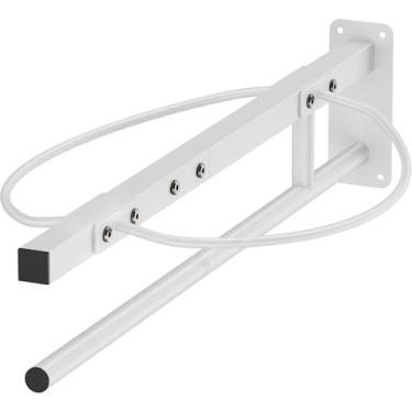 Imagem de Queension Suporte de selim montado na parede com barra de almofada, suporte de sela de cavalo resistente para selas inglesas e ocidentais, suporte de almofada de sela para cobertor de cavalos