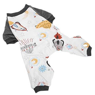 Imagem de ZJchao Roupas Francesas de Bulldog, Cachorros Fofos PJS PJS Polícia de Macacão Poliship Pattern Pattern Doggie Cat Pet Jammies Roupa de Cachorro Pijama de de (Xl)