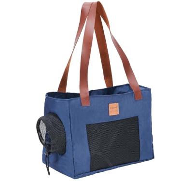 Imagem de Bolsa Portátil Respirável para Transporte de Pets Cães Pequenos e Gatos Tecido Oxford Resistente a Sujeira Grande Capacidade Fashion Ombro Passeios