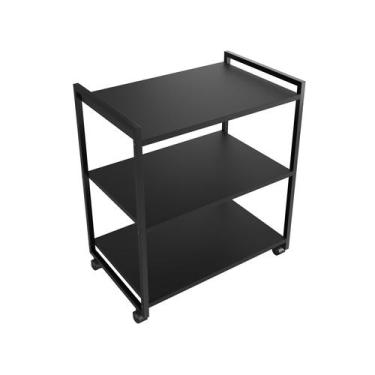 Imagem de Carrinho Multiuso café chá bar aparador em aço com rodizios - Casa Don