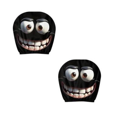 Imagem de Capa De Almofada Para Carro Com Rosto Sorridente, 2 Peças, Macia, Conf