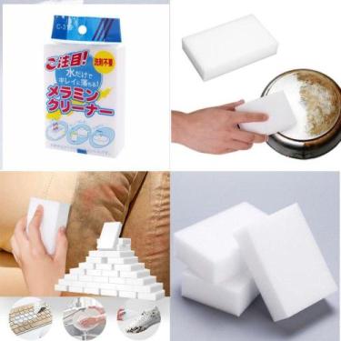 Imagem de Esponja Mágica Bucha Melamina Buchinha Tira Manchas Limpa Parede - Dha