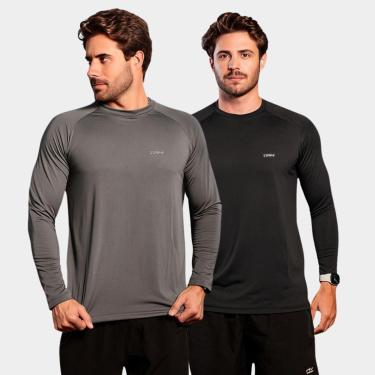 Imagem de Combo de 2 Camisas Raglan Manga Longa TR4 Proteção Uv Respirável-Masculino