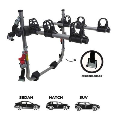 Imagem de 19 - Suporte para bike Transbike FIRE para 3 bicicletas Sedan Hatch MT