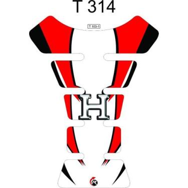 Imagem de Protetor De Tanque Adesivo Tankpad T314 - Resitank, Branco-vermelho