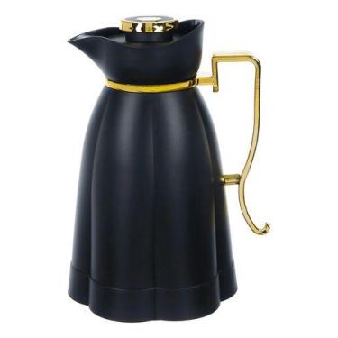 Imagem de Garrafa Térmica 1l Preta Café Água Chá Bebidas Quentes Frias Café da M