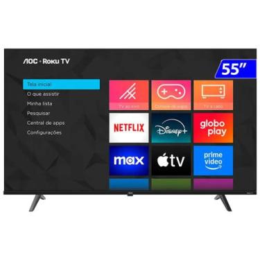 Imagem de Smart TV AOC LED 55 Polegadas 4K Wi-Fi HDR10 HDMI 55U7045/78G