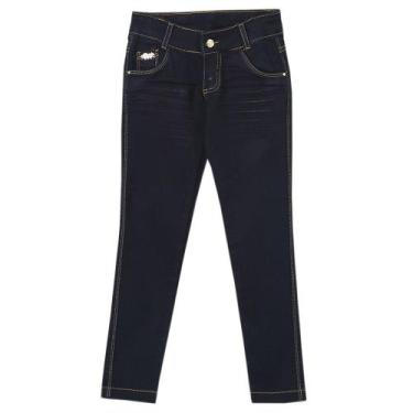 Imagem de Calça Juvenil Look Jeans Skinny Jeans - UNICA - 4, 4, Azul