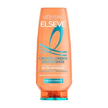 Imagem de L'Oréal Paris Elseve Condicionador Selador Cachos Longos dos Sonhos com Ácido Hialurônico e Óleo de Rícino, Nutrição Profunda e Definição para Cabelos Cacheados e Ondulados, 400ml