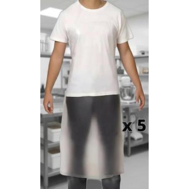 Imagem de Kit 5 Aventais Impermeáveis Vinil Transparente 1,20x0,70 - Congratulat