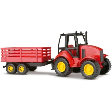 Imagem de Trator Miniatura Agromak Com Carreta - Silmar Brinquedos