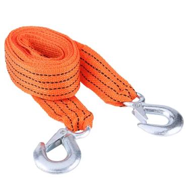 Imagem de AUHX Com ganchos alça de reboque, laranja 3 toneladas ferramenta de reboque de carga, 4 metros para carros