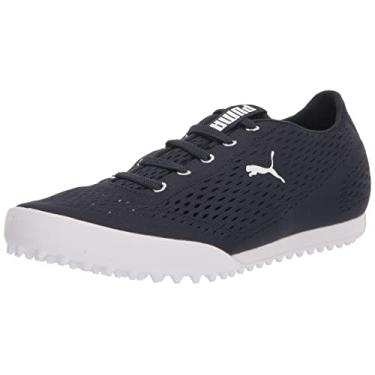 Imagem de PUMA Sapato de golfe masculino Monolite Fusion slip-on, Blazer/Puma Branco, 7.5