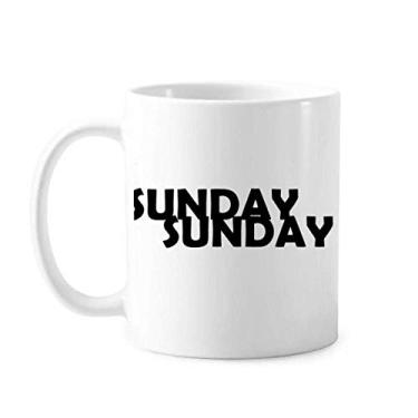 Imagem de Caneca de domingo de personagens elegantes cerâmica xícara de café porcelana louça