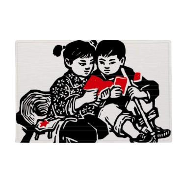 Imagem de DIYthinker Mochila para meninos e meninas Patriotismo Tapete antiderrapante para porta de banheiro