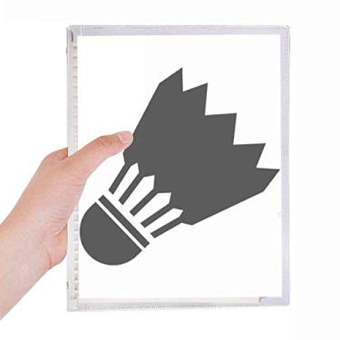 Imagem de Caderno Badminton Sport simples padrão geométrico folhas soltas diário recarregável artigos de papelaria