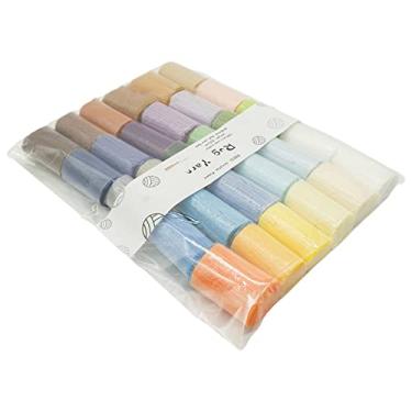 Imagem de Fio de crochê macio para tricô à mão, artesanato faça você mesmo, costura colorida, substitua a linha do fio para fazer fronhas cobertores