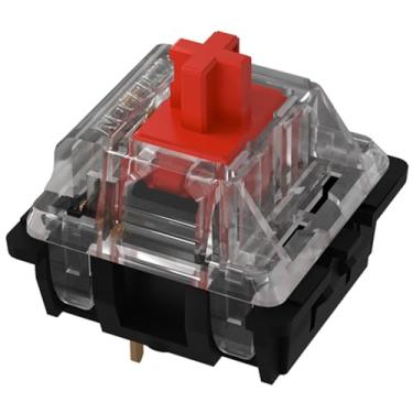 Imagem de GATERON Interruptores de teclado KS-8, LED de furo passante de 5 pinos, compatível com teclado mecânico MX (35 peças) (vermelho)