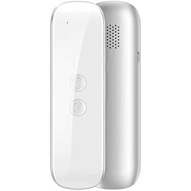 Imagem de Tradutor instantâneo inteligente, dispositivo de tradução de voz Bluetooth sem fio, tradutor intérprete simultâneo portátil de 40 idiomas, tradutor real bidirecional inteligente, branco