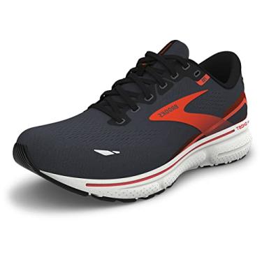 Imagem de Brooks Tênis de corrida masculino Ghost 15 Neutral, Ébano/preto/laranja picante, 10.5