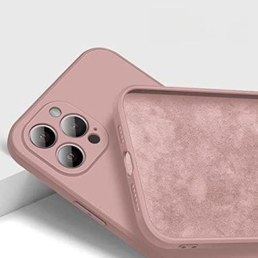 Imagem de Capa de telefone quadrada de silicone macio líquido para iphone 11 12 13 pro xs xr max mini 7 8 se 2020 x plus capa traseira à prova de choque, u, para iphone 7 8