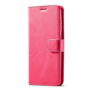 Imagem de capa de couro flip phone S21 FE para Samsung S21 S20 Ultra S10 Plus S10e S9 S8 S7 S6 Case On para Samsung Galaxy S20 FE S20FE S21FE 5G S10 Case, Rose, para Samsung S10 PLUS