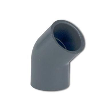 Imagem de Soquete de PVC cinza de 4" Schedule 80 45° Cotovelo