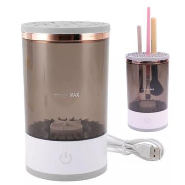 Imagem de Limpador de Pincel Maquiagem Automatico USB Remove Sujeira Potente Vib