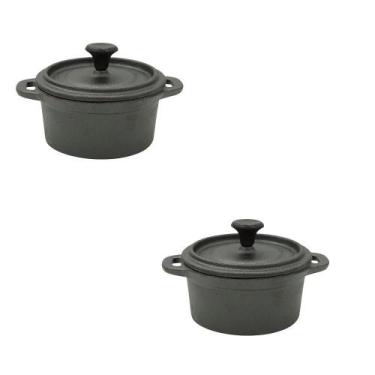 Imagem de Duas Cacarolinhas - Panelinhas De Ferro Forno Mesa 9,5 X 4,5 - Nirosta