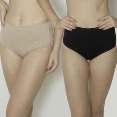 Imagem de Kit 2 Calcinhas Preto/Chocolate Morisco 203 Pós Parto, EXGG, Preto, Ch