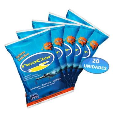 Imagem de Kit com 20 Tabletes De Cloro Tripla Ação Neoclor Pastilha Para Tratame