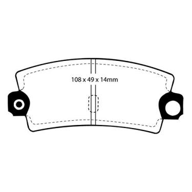 Imagem de EBC Brakes Pastilhas de freio esportivas DP2189 Greenstuff 2000 Series