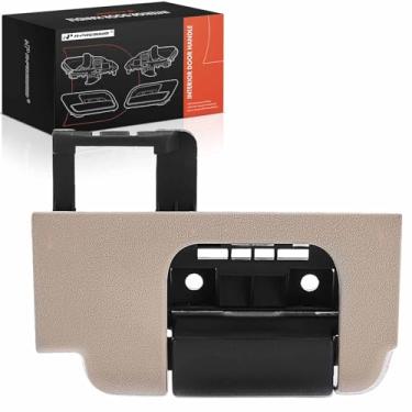 Imagem de A-Premium Maçaneta interna traseira esquerda do lado do motorista compatível com Ford F-150 F150 2009-2014 Pickup de cabine estendida, caixa marrom com alavanca preta, substituição # 9L3Z1822601AB