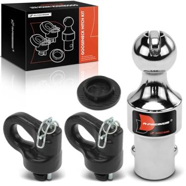 Imagem de A-Premium Kit de bola de engate de reboque pescoço de ganso de 2-5/16 polegadas compatível com Ford F250 F350 F450 Super Duty e Chevrolet Silverado 2500 3500 e GMC Sierra 2500/3500 HD e Nissan, 13,6