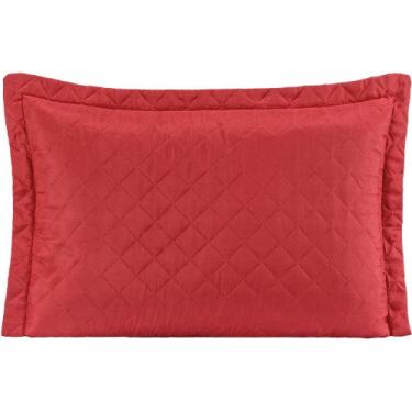 Imagem de Porta Travesseiro matelado 70cm x 50cm 02 peças vermelho - Florenza En