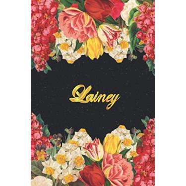 Imagem de Lainey: Lined Notebook/Journal with Personalized Name, & Monogram initial L on the Back Cover, Floral cover, Gift for Girls & Women
